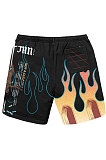 Black Flame Women Positioning Printing Pocket Shorts YLY192-4