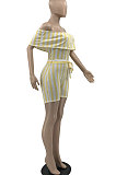 Yellow Euramerican Women Sexy Falbala A Word Shoulder Strap Printing Romper Shorts AYQ05013-1