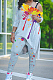 Grey Splash-Ink Print Oblique Shoulder Long Sleeve Carrot Pants Sports Two-Piece LY049-4