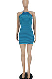 Yellow Women Tight Hip Strap Condole Belt Off Shoulder Mini Dress YBS86717-3