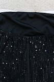 White Strapless Milk Silk Hot Drilling Sequins Hip Mini Dress YF9150-1