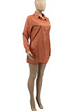 Green Women Long Sleeve Strap Printing Shirt Shorts Sets AD0705-3