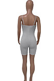 Pink Euramerican Women Pure Color Condole Belt Eyelet Bandage Sexy Romper Shorts Q774-1