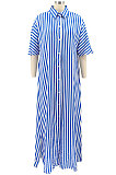 Half Sleeve Loose Strap Shirt Lower Hem Split T Shirt/Shirt Dress HN041