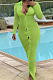 Green Autumn New See-Througk Mesh Lapel Collar Long Sleeve Single-Breasted Sunscreen Shirt Dress SY8822-4