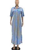 Orange Women Strap Printing Split Lower Hem T Shirt/Shirt Dress AYQ05016-3