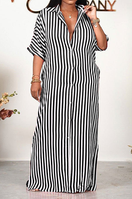 Half Sleeve Loose Strap Shirt Lower Hem Split T Shirt/Shirt Dress HN041