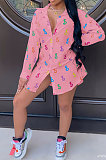 Yellow Women Casual Chiffon Long Sleeve Shirts AYQ8031-4