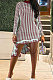 Wine Red Club Printing Long Sleeve Half Turtle Neck Lower Hem Irregular Mini Dress GL6503-2