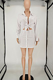 Black Fashion Women Long Sleeve Sexy Invisibility Zipper T Shirt/Shirt Dress NL6086-2