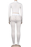 Black Sexy Euramerican Bodycon Long Sleeve Hollow Out Fashion Long Pants Sets KA7189-2