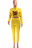 Light Purple Autumn And Winter Velvet Long Sleeve Stand Collar Zipper Fleece Carrot Pants Casual Sport Sets YMT6224-1