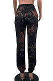Green Casual Loose Sport Tie Dye Long Pants AYA7025-5