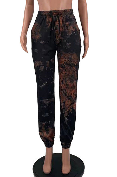 Blue Casual Loose Sport Tie Dye Long Pants AYA7025-3