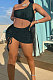 Dark Green Women Solid Color Shirred Detail One Shoulder Crop Mini Dress ED8504-3