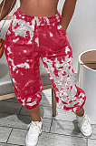 Purple Casual Loose Sport Tie Dye Long Pants AYA7025-4