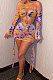 Multi Yellow Women Fashion Casual Condole Belt Backless Mid Waist Mini Dress GLS7025-4