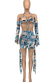 Multi Yellow Women Fashion Casual Condole Belt Backless Mid Waist Mini Dress GLS7025-4