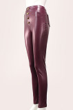 Sexy Club High Waist Tight Hip Leather pants HAN3124