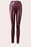 Sexy Club High Waist Tight Hip Leather pants HAN3124