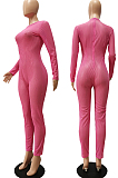 Black Night Club Mesh See-Through Long Sleeve Round Neck Zip Back Bodycon Jumpsuits CM2152-1