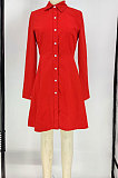 Blue Euramerican Women Long Sleeve Solid Color Bodycon T Shirt/Shirt Dress AL177-4