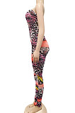 Black Women Strapless Sexy Tight Perspectivity Mesh Spaghetti Printing A Word Shoulder Bodycon Jumpsuits NO Waistband XZ5185-3