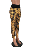 Rose Red Texture High Elastic Ruffle Hip Bodycon Pants HY5235-1
