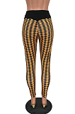 Blue Texture High Elastic Ruffle Hip Bodycon Pants HY5235-2