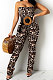 Black Women Strapless Sexy Tight Perspectivity Mesh Spaghetti Printing A Word Shoulder Bodycon Jumpsuits NO Waistband XZ5185-3