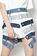 Blue Trendy High Waist Casual Hollow Out Irregular Demin Skirts HAN23318