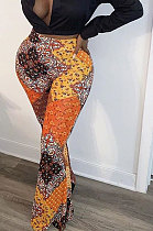 Multicolor Women Positioning Printing Spliced Fashion Loose Pants SMY8049