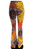 Multicolor Women Positioning Printing Spliced Fashion Loose Pants SMY8049