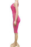 Rose Red Euramerican Fashion Sexy Condole Belt V Neck Hollow Out Pure Color Women Romper Shorts XZ5221-2