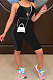 Black Euramerican Fashion Sexy Condole Belt V Neck Hollow Out Pure Color Women Romper Shorts XZ5221-1