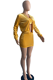 Green Casual Wholesal Long Sleeve Zippet Hoodie Coat &Strapless Short Skirts Sport Three Piece TC091-1