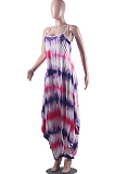 Colorful Tie Dye Printing Condole-Belt Casaul Wide Leg Jumpsuits MLL106-1