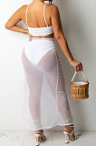 Black Club Women Condole Belt Crop Solid Color Skirts Sets KA7192-2