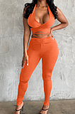 Pink New Summer Halter Neck Backless Strapless Bandage Bodycon Pants Solid Color Two-Piece YNS1653-3