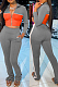 Gray Wholesal New Spliced Long Sleeve Zippet Hoodie Coat High Waist Pants Sport Sets YMM9042-3