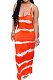 Wmen Printing Condole Belt Long Dress WDS210616