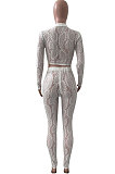 Black Women Lace Long Sleeve Tops Bodycon Sport Casual Pants Sets NK261-2