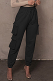 Light Green Casual Pure Color With Pocket Drawsting Ankle Banded Pants H1653-4