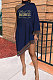 Navy Blue Women Fashion Long Sleeve Sexy Mini Dress BYL78000