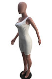 Red Summer Wholesal Oblique Shoulder Slim Fitting Solid Color Romper Shorts YSH6233-4