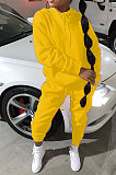 Orangge Modest Casual Long Sleeve Hoodie Sweat Pants Solid Color Two-Piece YSH6199-4