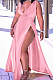 Pink Sexy Wholesal Sleeveless Deep V Neck Personality Slim Fitting Long Dress WA7205-4