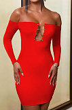 Black Women Sexy Solid Color Strapless Pin Mini Dress ANK06022-3