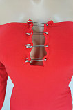 Black Women Sexy Solid Color Strapless Pin Mini Dress ANK06022-3