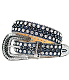Blue Fully Loaded Rhinestone Belt Width 1..56inch